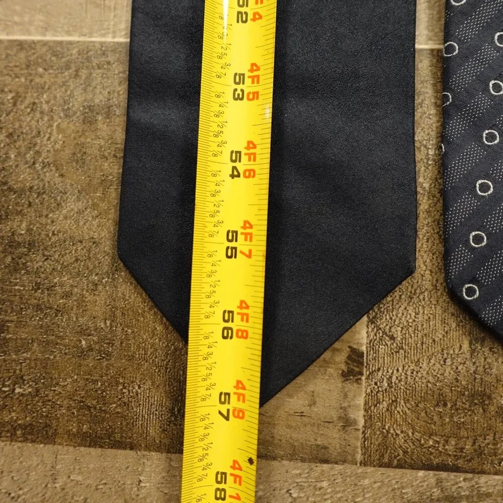 Giorgio Armani Cravatte Silk Tie Bundle Made in Italy Navy & Patterned Set of‎ 2